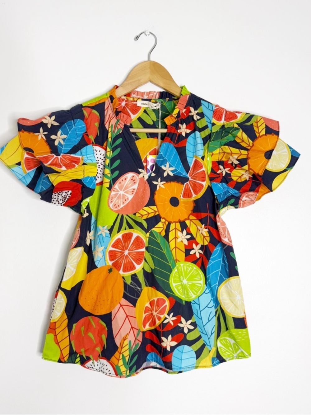 Maude Vivante Wren Fruit Forest Blouse Medium NWT Tropical Top